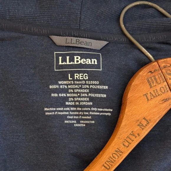 L.L. Bean Navy Open Front Cardigan - Picture 2 of 3